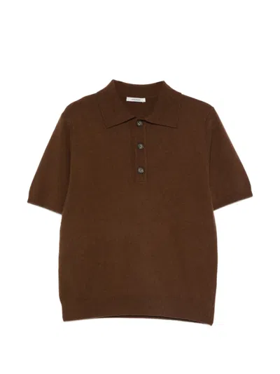 Entire Studios Buttoned Short-sleeve Polo Shirt In Brown