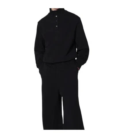 Entire Studios Buttoned Sweatshirt In Black