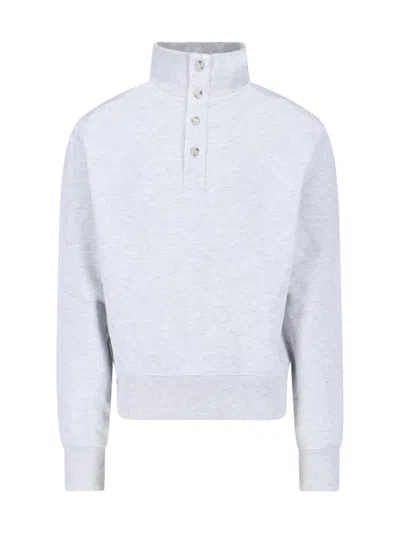 Entire Studios Button-front Mock Neck Sweater In Animal Print
