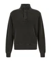 Entire Studios Buttoned Turtleneck Sweatshirt In Black