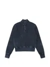 Entire Studios Button-placket Sweater In Blue