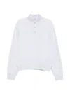 Entire Studios Button-up High-neck Sweatshirt In Grey