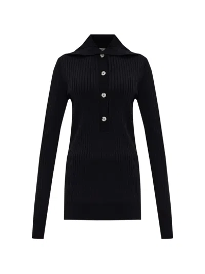 Entire Studios Button-up Polo Top In Blue