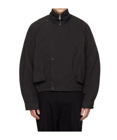Entire Studios Cairn Zip-front Long-sleeve Casual Jacket In Brown