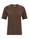 Entire Studios Mercerized Crew Neck T-shirt In Brown
