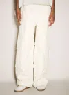 Entire Studios Cotton Canvas Cargo Pants In Cream
