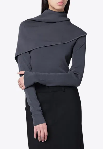 Entire Studios Cape Lightweight Sweater In Gray