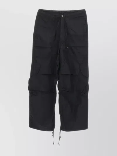 Entire Studios Cargo Trousers Drawstring Hem In Black