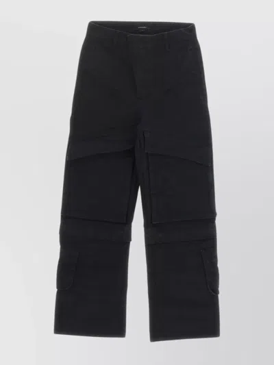 Entire Studios Cargo Trousers With Multiple Pockets In Black