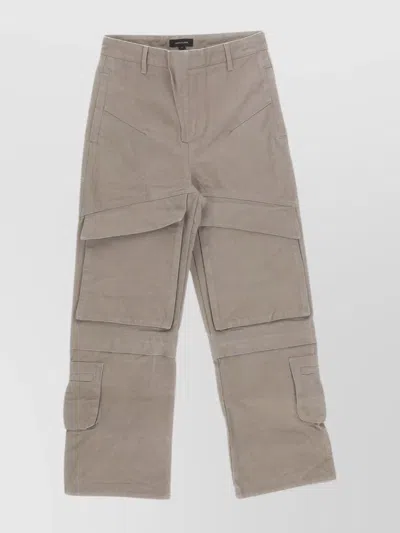 Entire Studios Cargo Trousers With Reinforced Knee Panels In Neutral