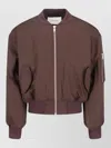 Entire Studios Casual Coat Ribbed Cuffs Hem Sleeve Pocket In Purple