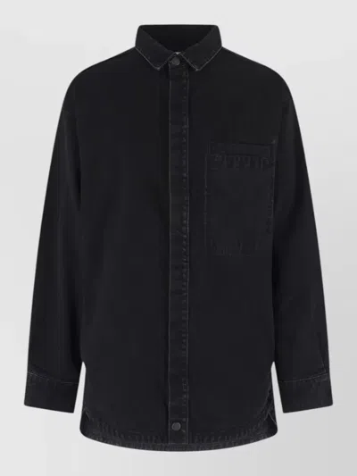 Entire Studios Casual Jacket Buttoned Cuffs Front Pocket In Black