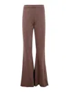 Entire Studios Flared Trousers With Back Pocket And Elastic Waistband In Brown