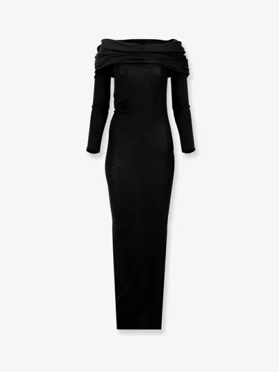 Entire Studios Cavalier Wool Dress In Black