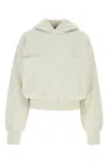 Entire Studios Cotton Sweatshirt With Front Pocket And Hood In Rice