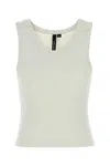 Entire Studios Chalk Stretch Cotton Tank Top In White