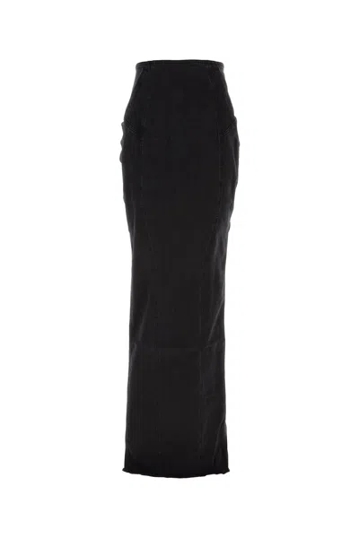 ENTIRE STUDIOS GONNA CHANNEL IN DENIM STRETCH NERO DONNA