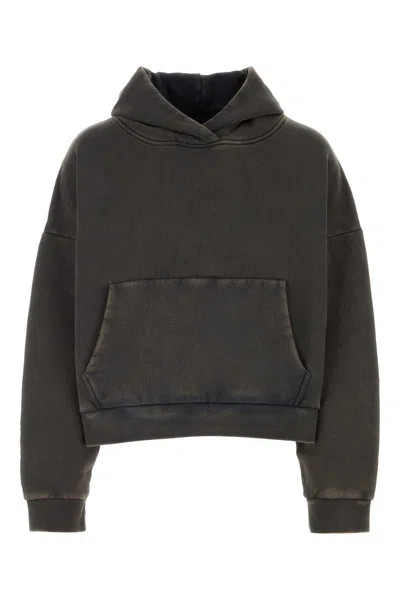 ENTIRE STUDIOS CHARCOAL COTTON OVERSIZE SWEATSHIRT