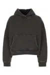 Entire Studios Charcoal Cotton Oversize Sweatshirt In Washedblack