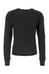 Entire Studios Crew Neck Knit Sweater With Waffle Texture In Black
