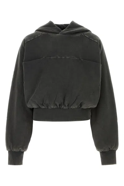 Entire Studios Charcoal Cotton Sweatshirt In Black