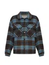 CHECK-PATTERN BUTTON-UP JACKET