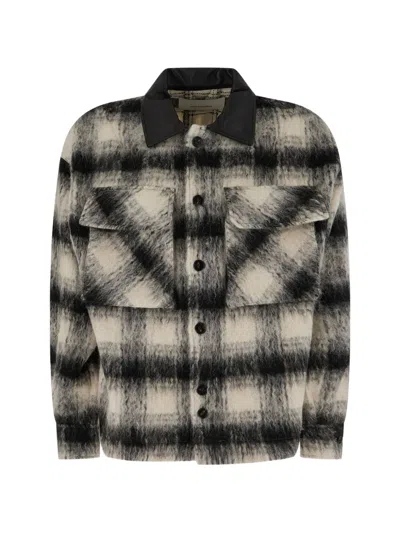 Entire Studios Check-pattern Wool-blend Shirt Jacket In Multi