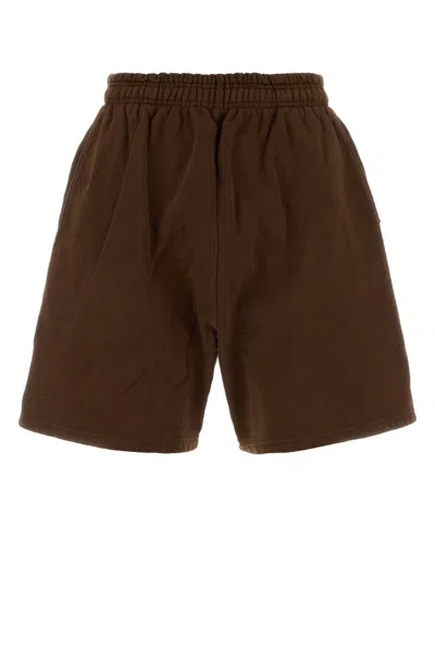 Entire Studios Chocolate Cotton Bermuda Shorts In Brown