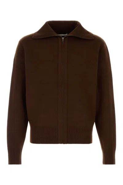 Entire Studios Chocolate Stretch Cardigan In Polyester Blend In Brown