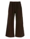 Entire Studios Brown Stretch Cotton Cinch Pant In Brown