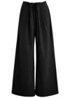Entire Studios Cinch Wide-leg Twill Trousers In Black