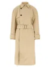 Entire Studios Button Closure Cotton Canvas Trench Coat In Brown