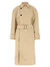 Entire Studios Button Closure Cotton Canvas Trench Coat In Brown