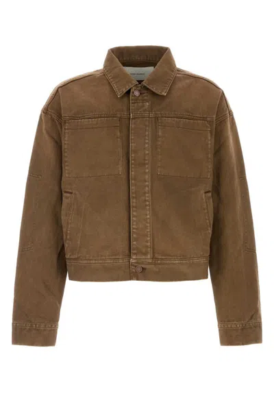 Entire Studios Gem Boxy Fit Denim Jacket In Brown