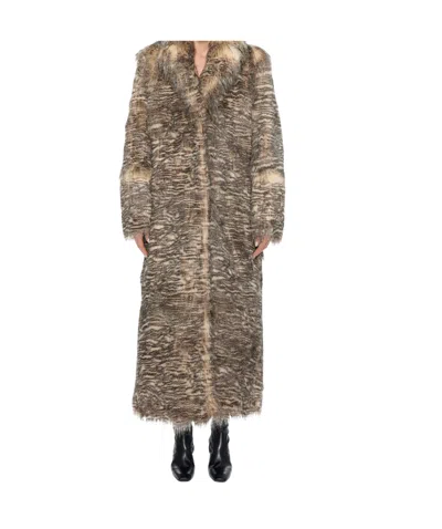 Entire Studios Coco Tiger-print Faux-fur Coat In Brown