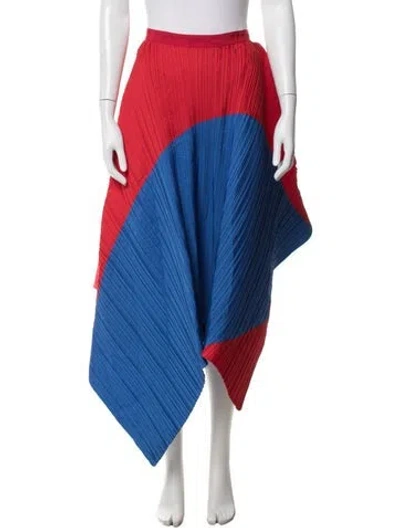 Pre-owned Entire Studios Colorblock Pattern Long Skirt In Blue