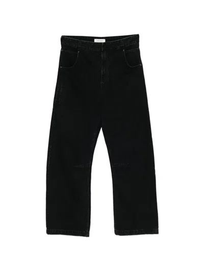 Entire Studios Straight Leg Five-pocket Cotton Jeans In Black