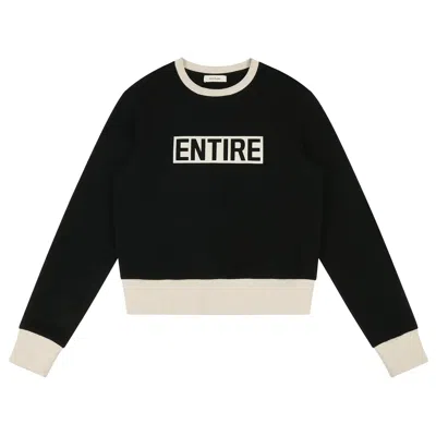 Pre-owned Entire Studios Contro Crew Neck Sweatshirt 'skunk' | Black | Men's Size Xl