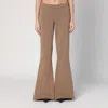 Entire Studios Cotton Beige Flared Trousers In Brown