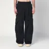Entire Studios Cotton Black Cargo Trousers In Black