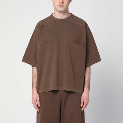 Entire Studios Oversized Crewneck T-shirt In Brown