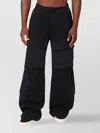 Entire Studios Cotton Cargo Pants Elastic Waistband In Black