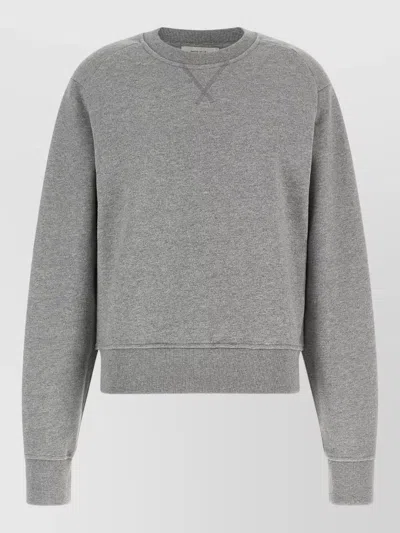 Entire Studios Ribbed Crew-neck Sweatshirt In Gray
