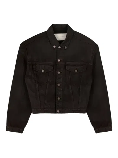 Entire Studios Cotton Denim Jacket In Black