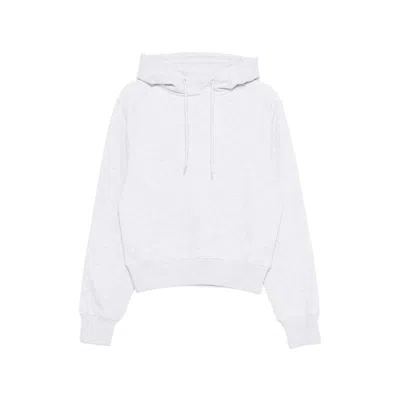 Entire Studios Cotton Drawstring Hoodie In White