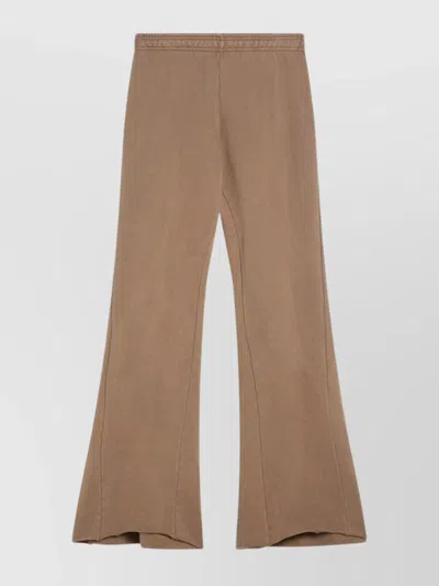 ENTIRE STUDIOS COTTON FLARED TROUSERS ELASTIC WAISTBAND SEAM LEGS