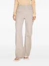 Entire Studios Cotton Flared Trousers In Neutral