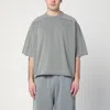 Entire Studios Oversized Cotton T-shirt Raw Edge Hem In Grey