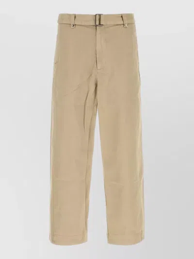 Entire Studios Cotton Gully Shorts Belt Loops Pockets In Neutral