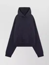 Entire Studios Cotton Hooded Sweatshirt Kangaroo Pocket Ribbed Cuffs In Blue
